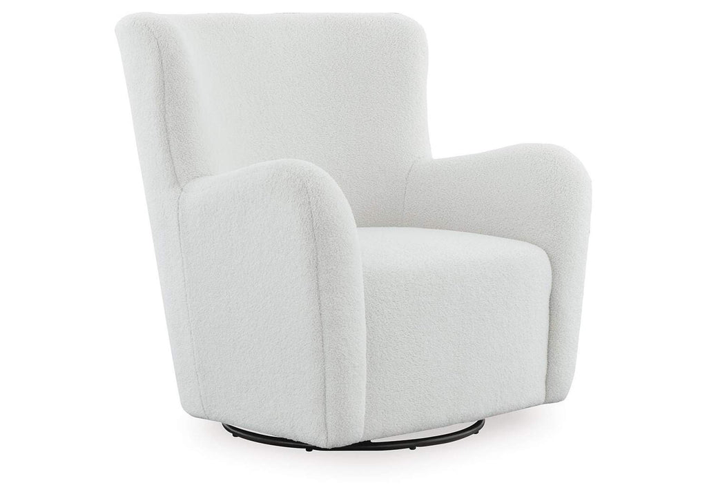 Rowenburg Swivel Glider Accent Chair angled view