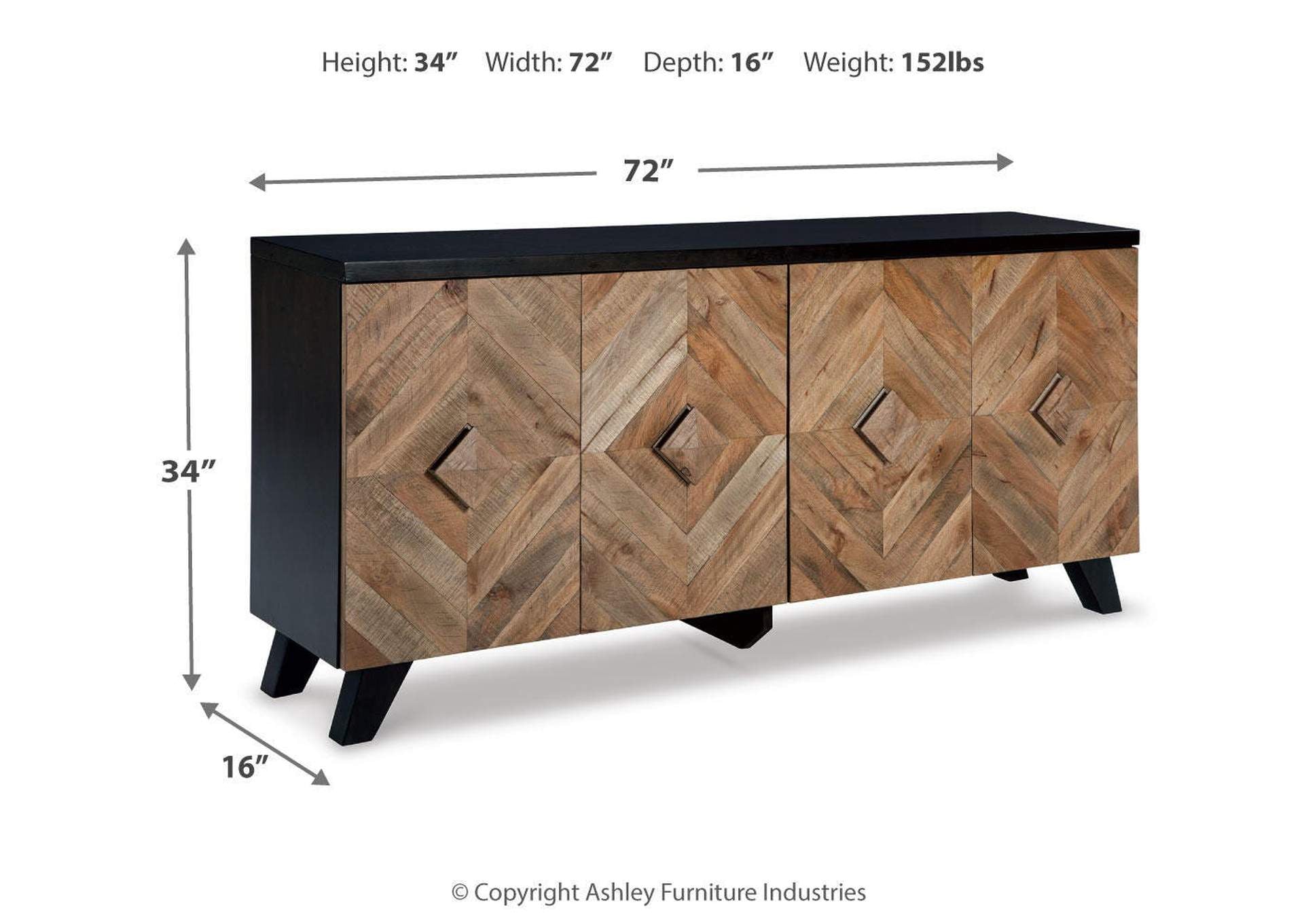 Robin Ridge Accent Cabinet dimensions