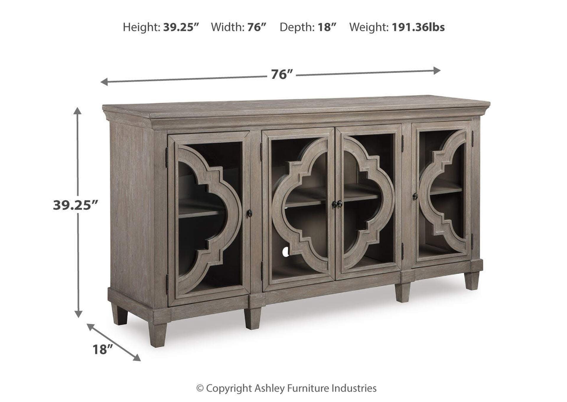 Fossil Ridge Accent Cabinet dimensions