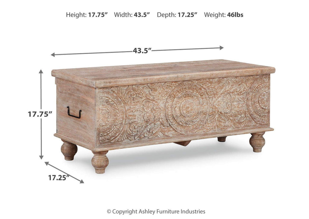 Fossil Ridge Storage Bench dimensions