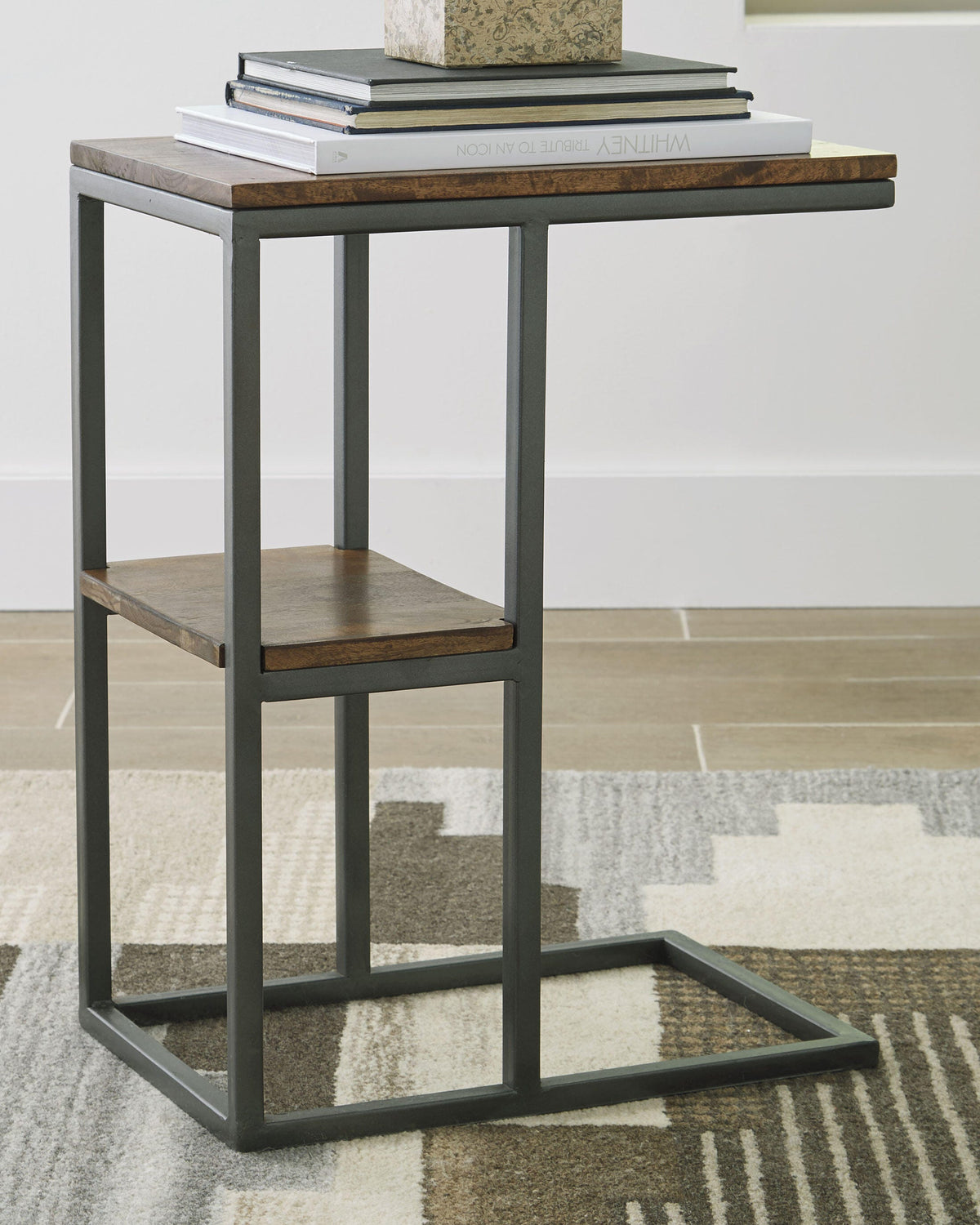 Forestmin Accent Table in Natural/Black, lifestyle view