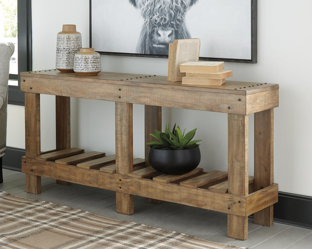 Susandeer Sofa/Console Table in Brown, lifestyle view