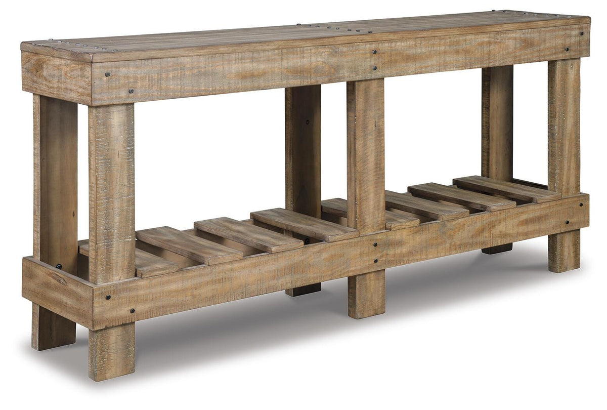 Susandeer Sofa/Console Table in Brown, angle view