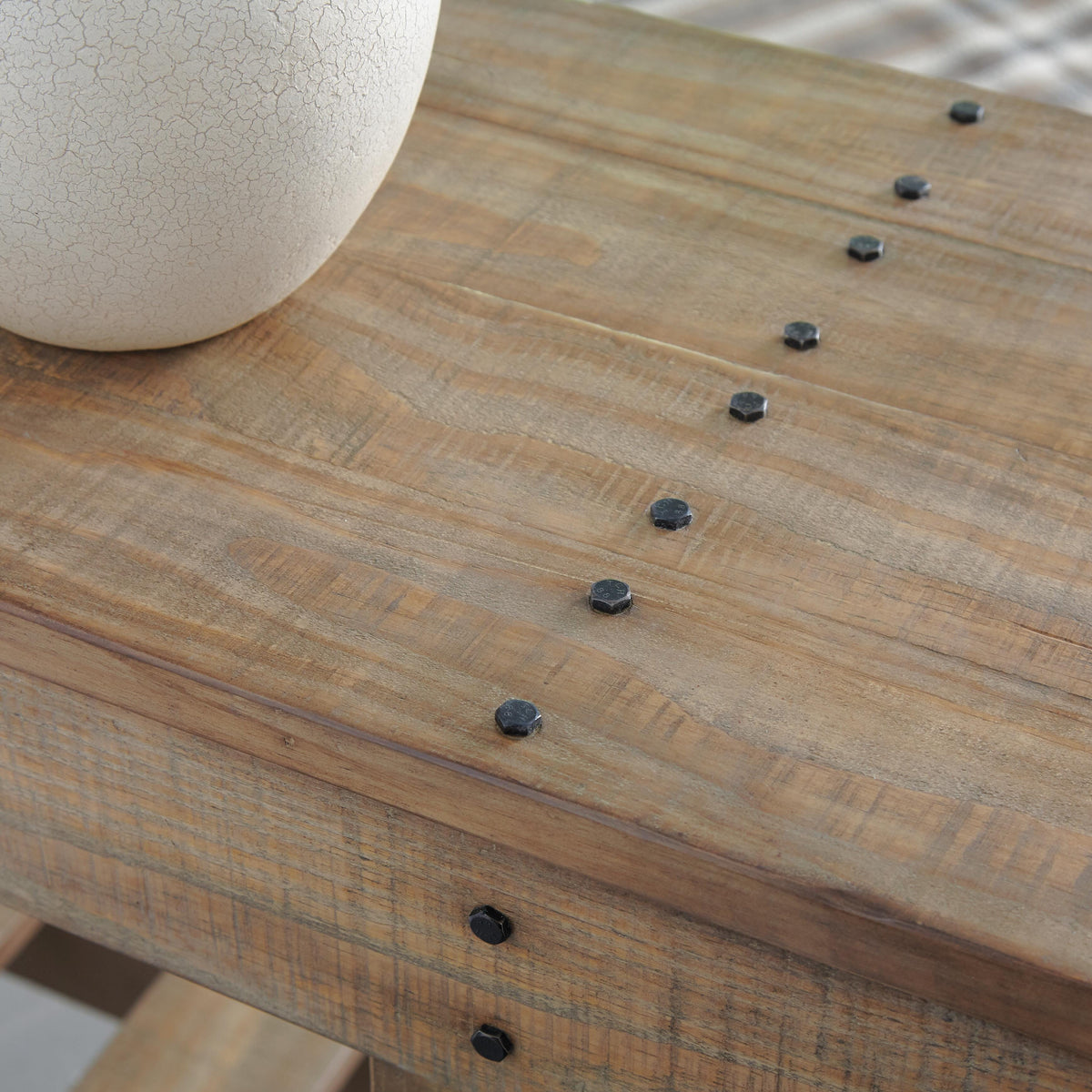 Susandeer Sofa/Console Table in Brown, detail view