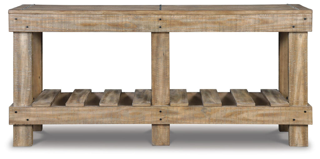 Susandeer Sofa/Console Table in Brown, front view