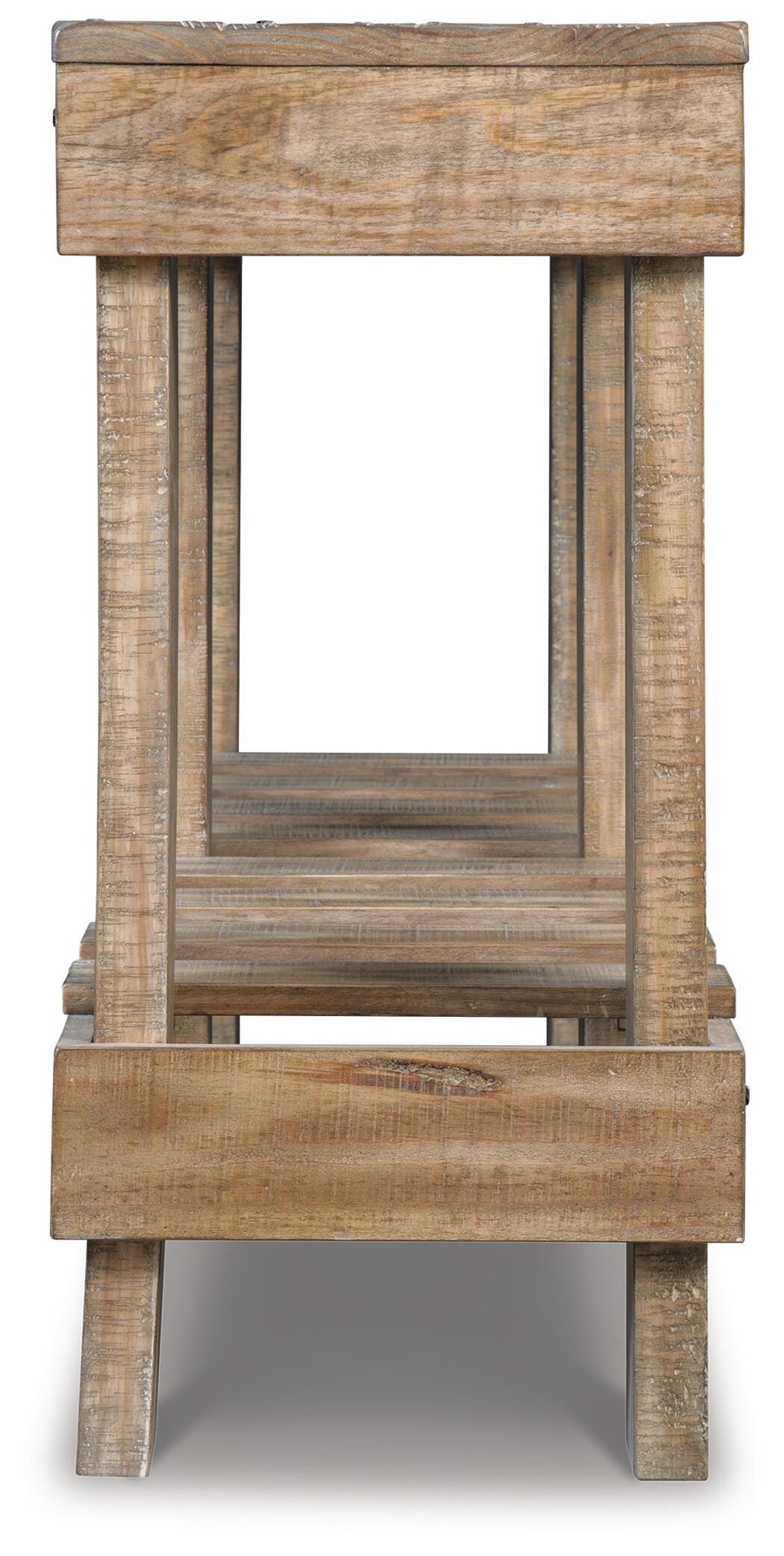 Susandeer Sofa/Console Table in Brown, side view