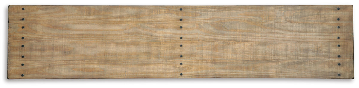 Susandeer Sofa/Console Table in Brown, top view