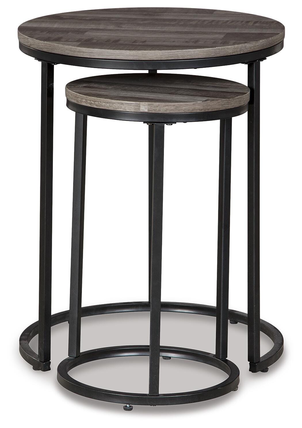 Briarsboro Accent Table (Set of 2) in Black/Gray, front view