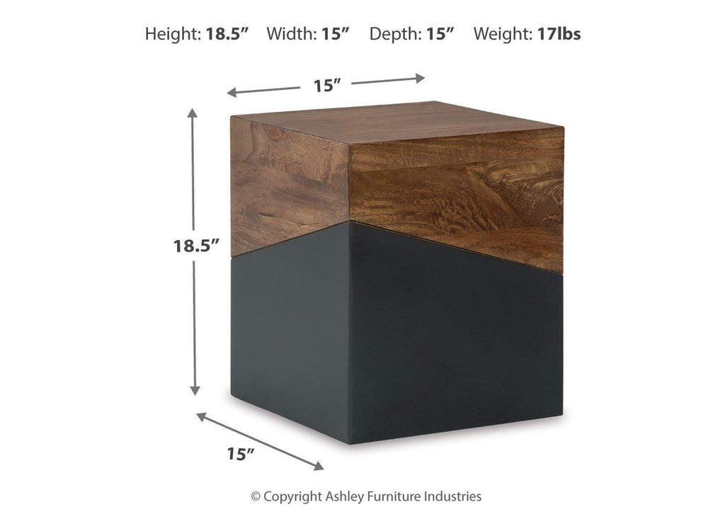 Trailbend Accent Table dimensions