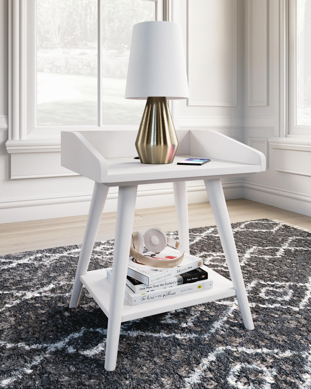 Blariden Accent Table in White, alternate view 9
