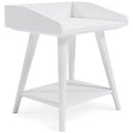 Blariden Accent Table in White, angle view