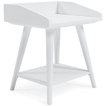 Blariden Accent Table in White, angle view
