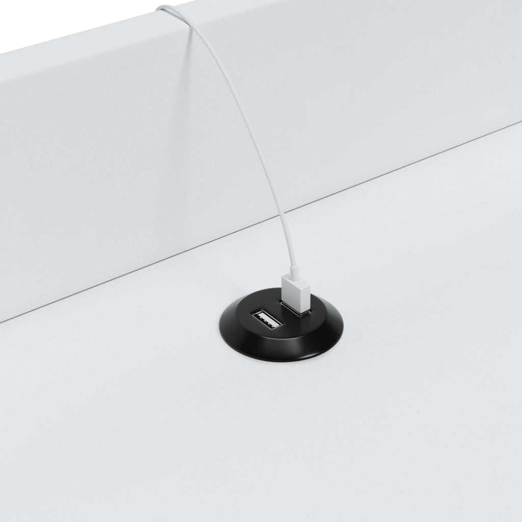 Blariden Accent Table in White, detail view