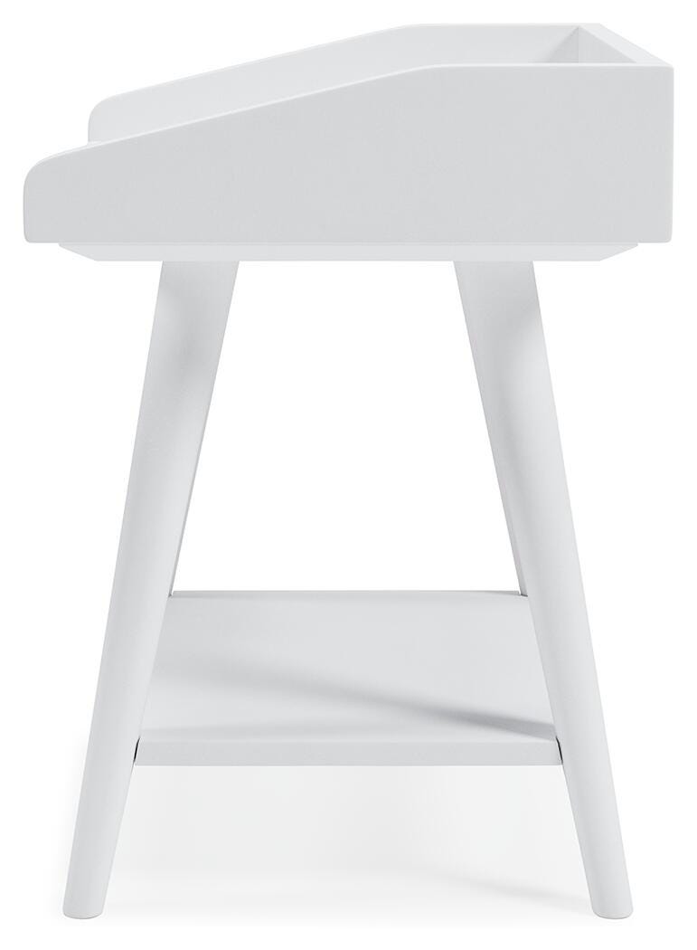 Blariden Accent Table in White, alternate side view