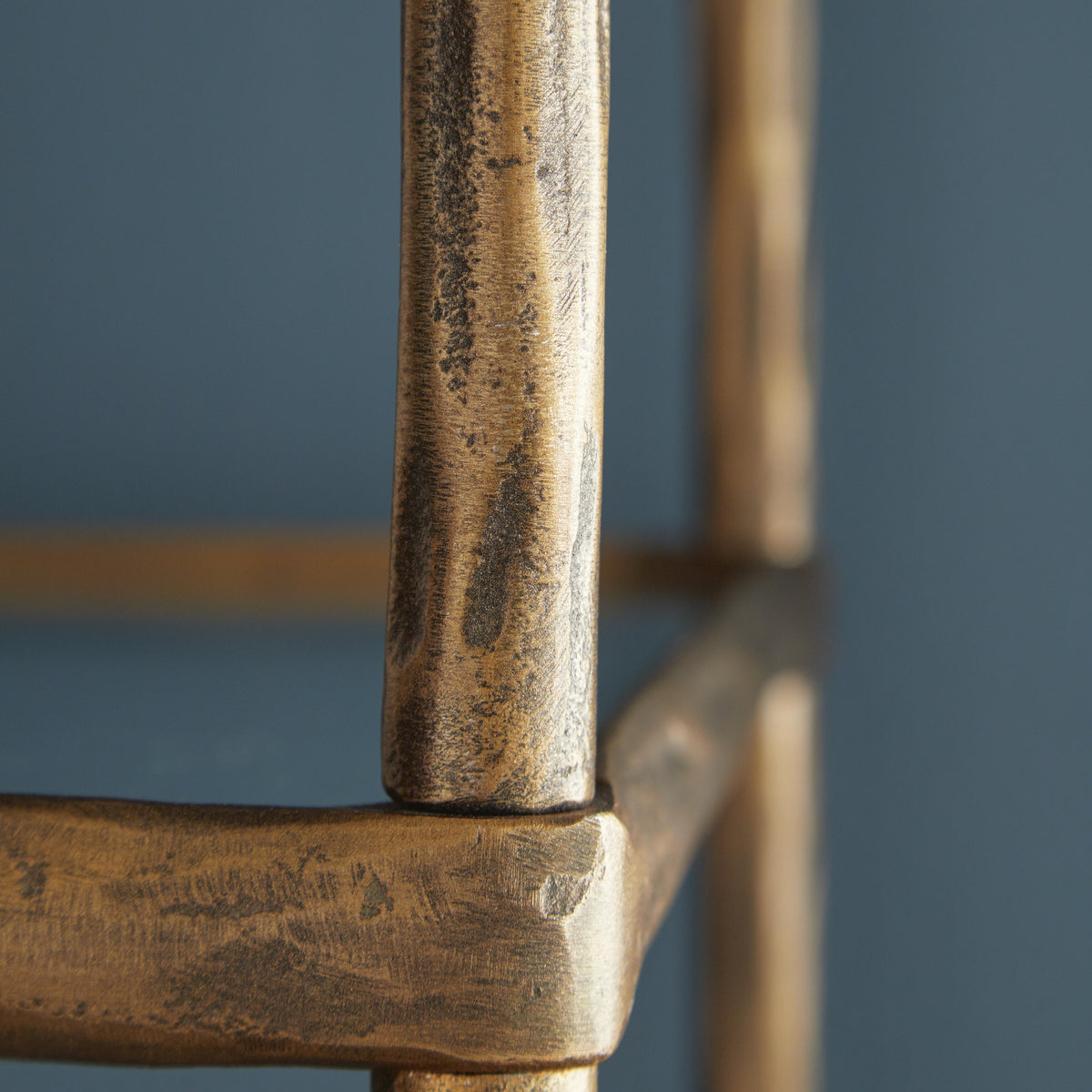 Ryandale Bookcase in Antique Brass Finish, detail view