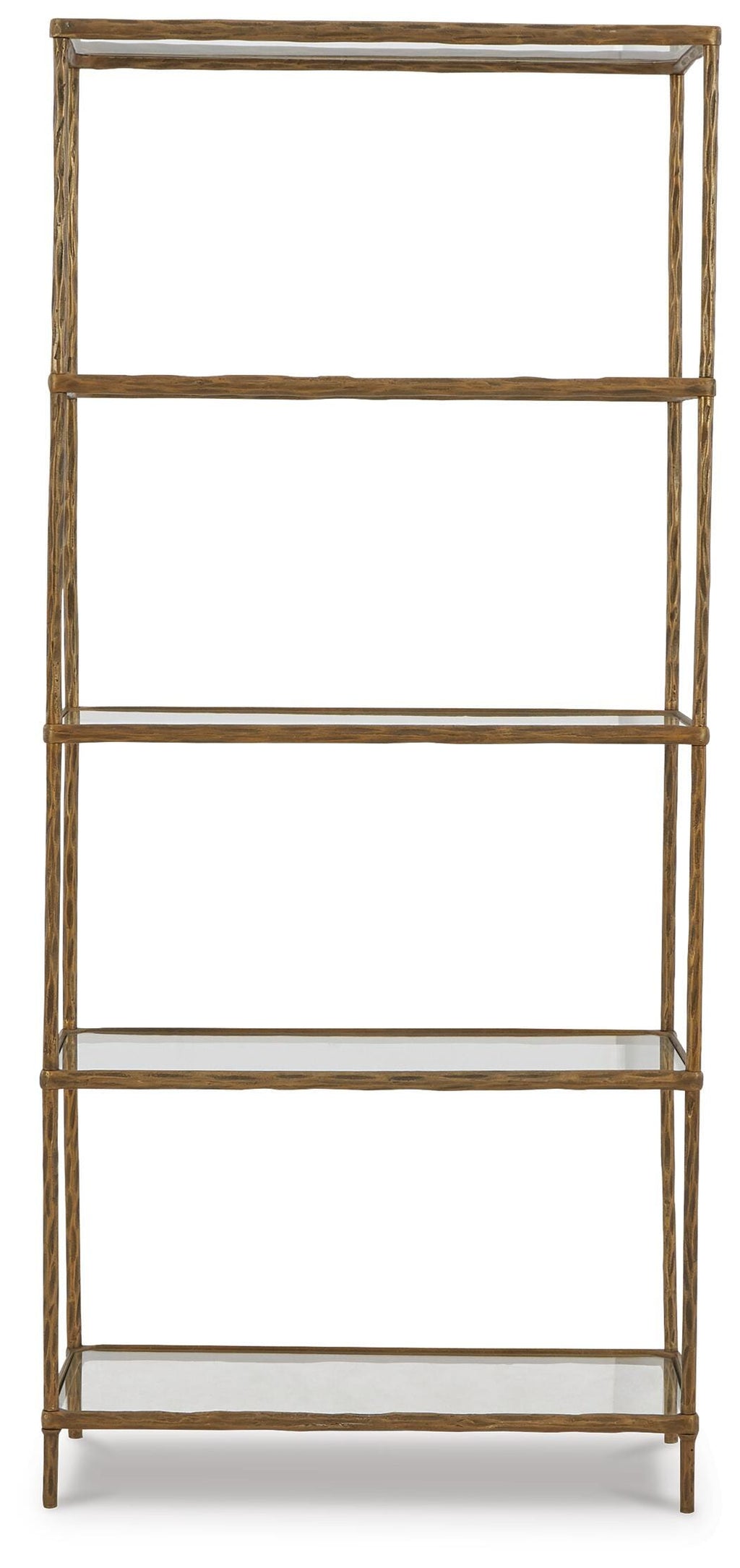 Ryandale Bookcase in Antique Brass Finish, front view