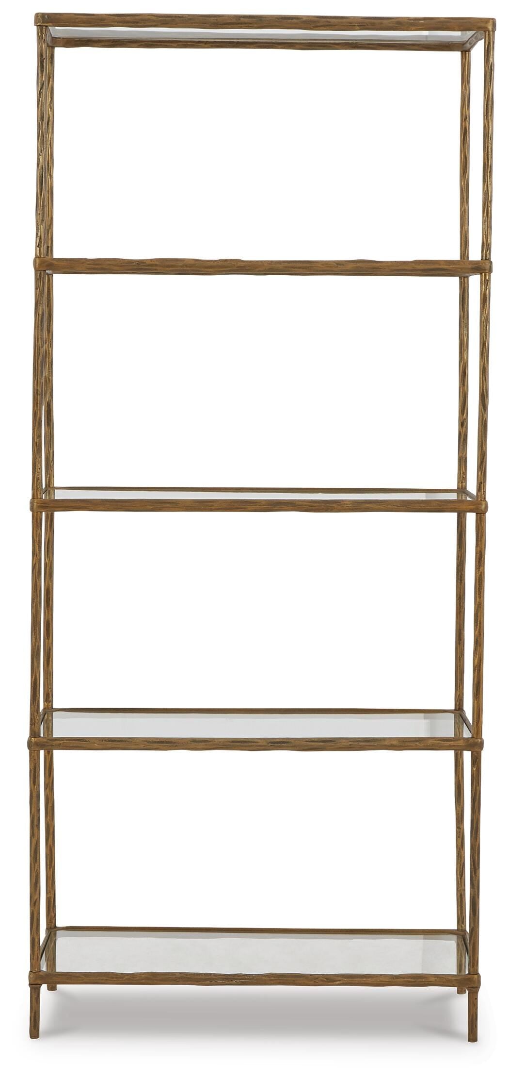 Ryandale Bookcase in Antique Brass Finish, front view