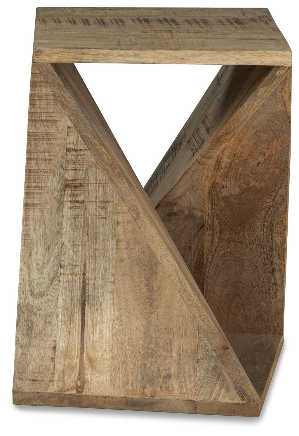 Zalemont Accent Table in Distressed Brown, front view