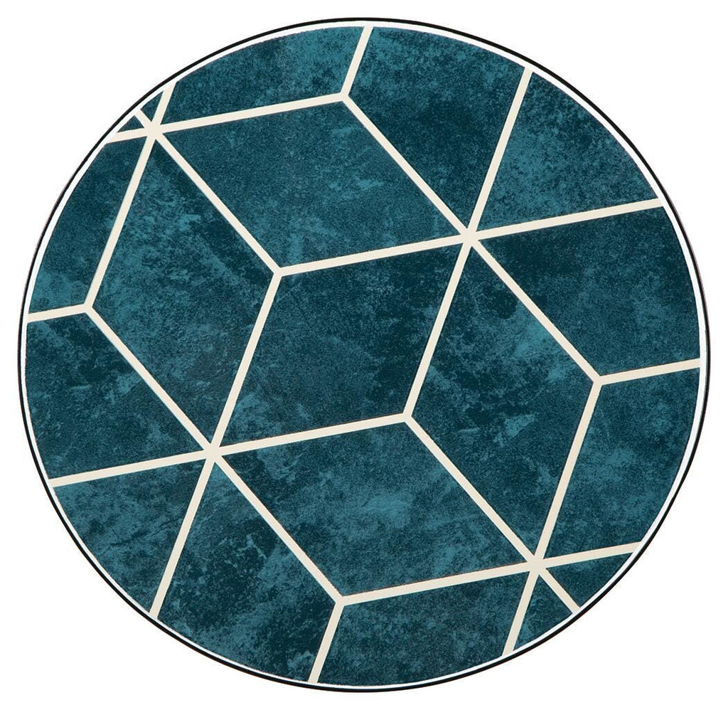 Clairbelle Accent Table (Set of 2) in Teal, top view
