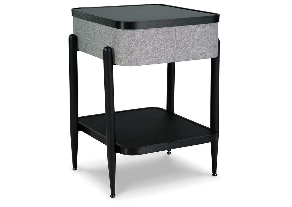 Jorvalee Accent Table with Speaker angled view