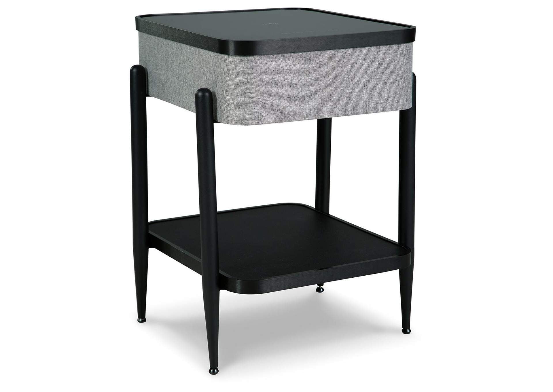 Jorvalee Accent Table with Speaker angled view
