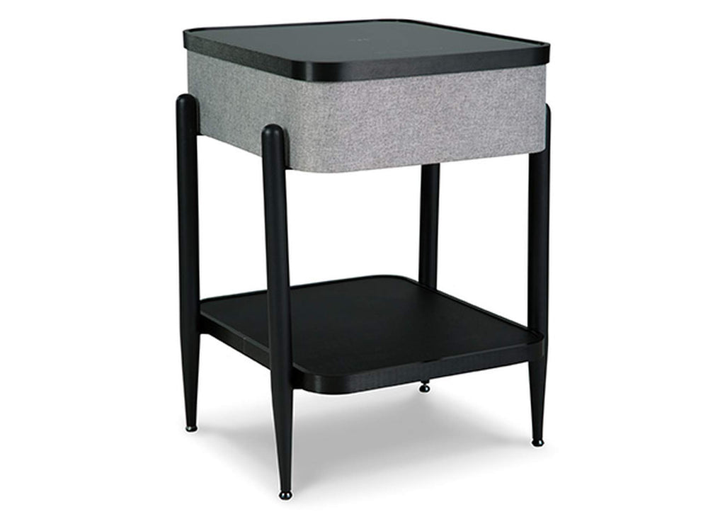 Jorvalee Accent Table with Speaker angled view