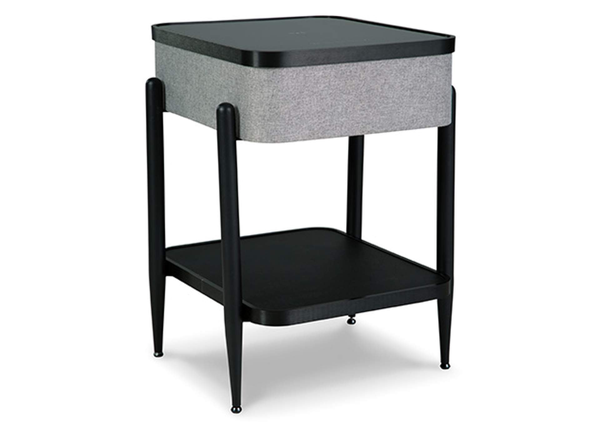 Jorvalee Accent Table with Speaker angled view