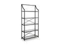 Dakerwell 72" Bookcase in Antique Black, angle view