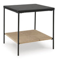 Minrich Accent Table in Black/Natural, angle view