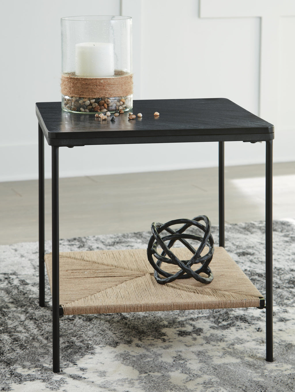 Minrich Accent Table in Black/Natural, alternate view 3