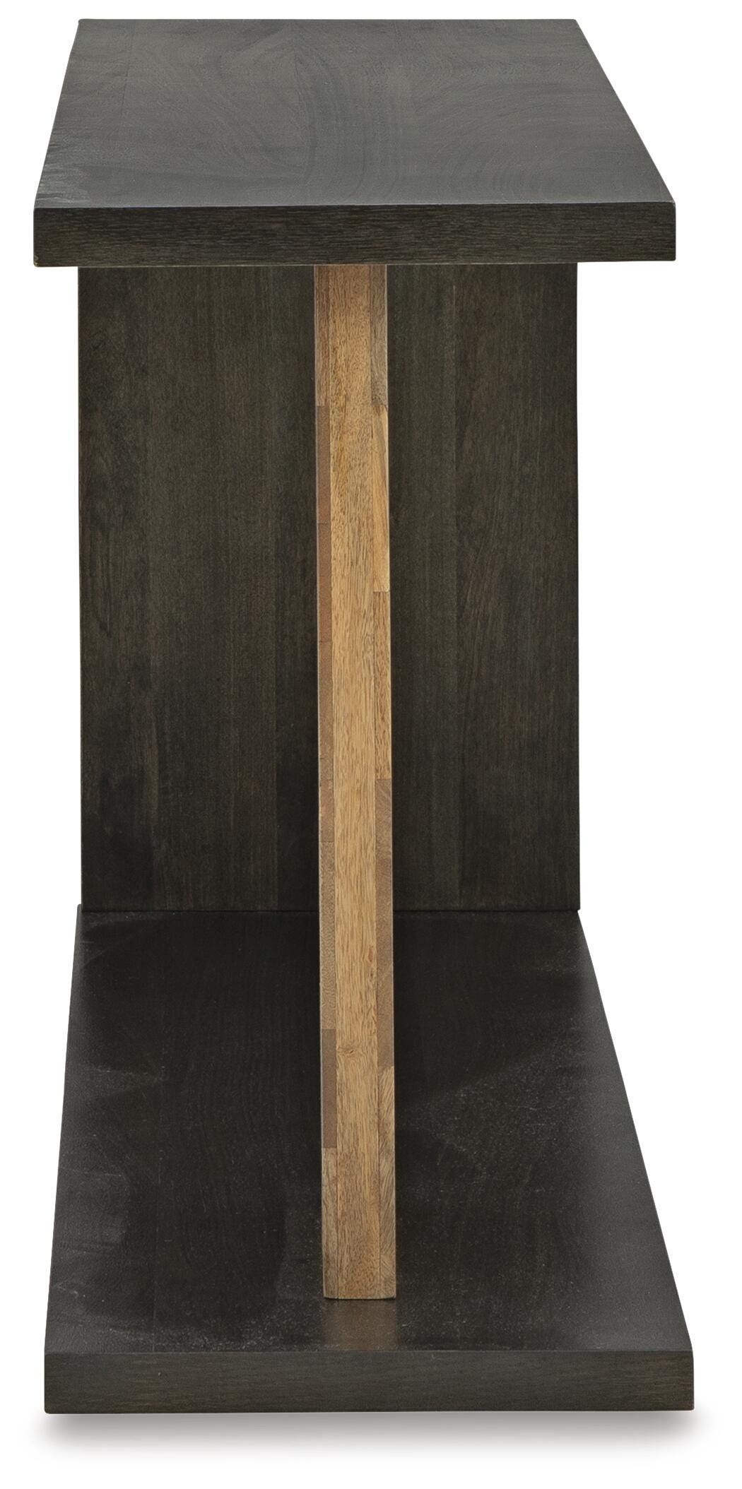 Camlett Console Sofa Table in Brown, alternate side view
