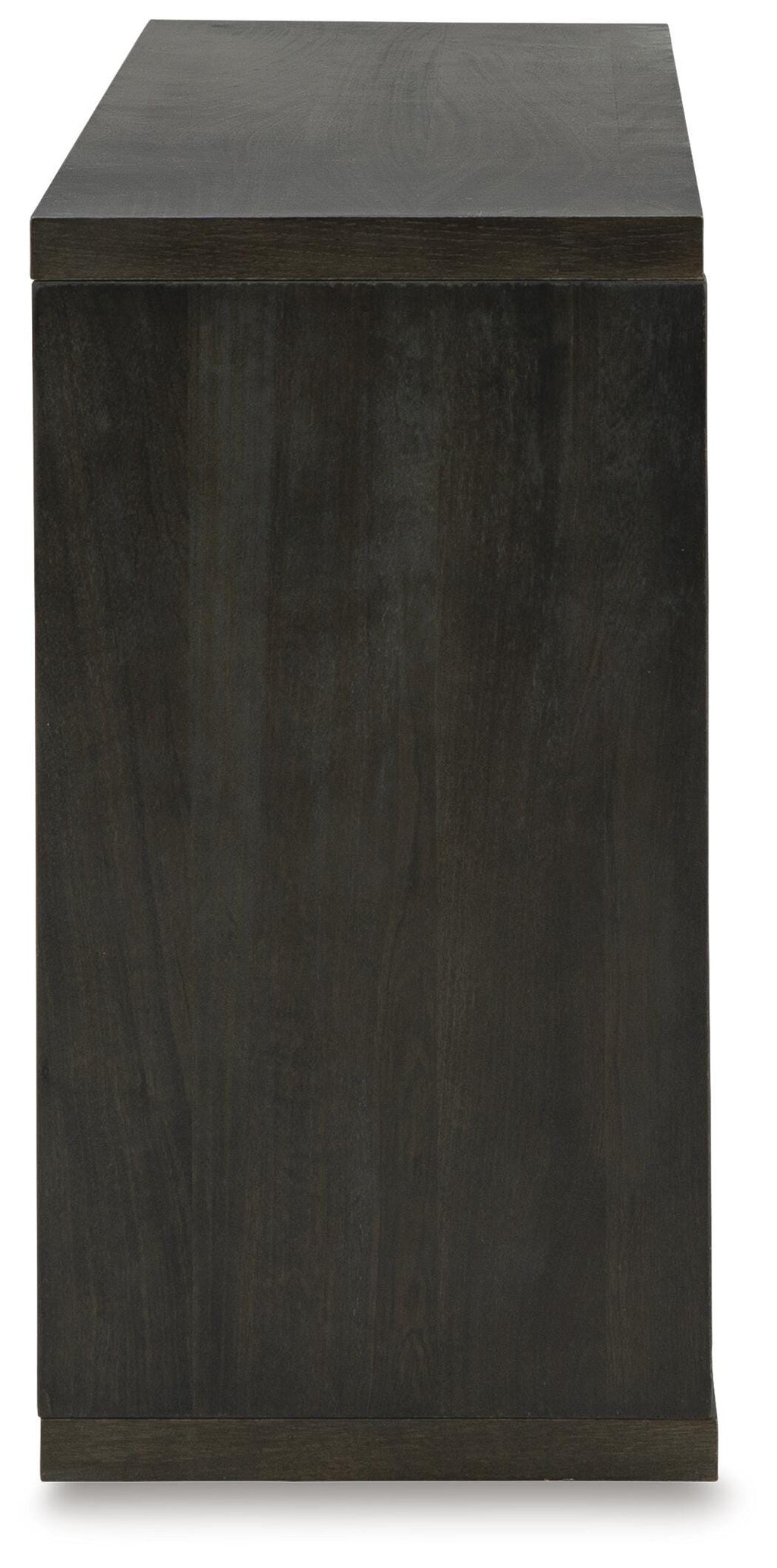 Camlett Console Sofa Table in Brown, side view