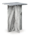 Keithwell Accent Table in Gray, angle view