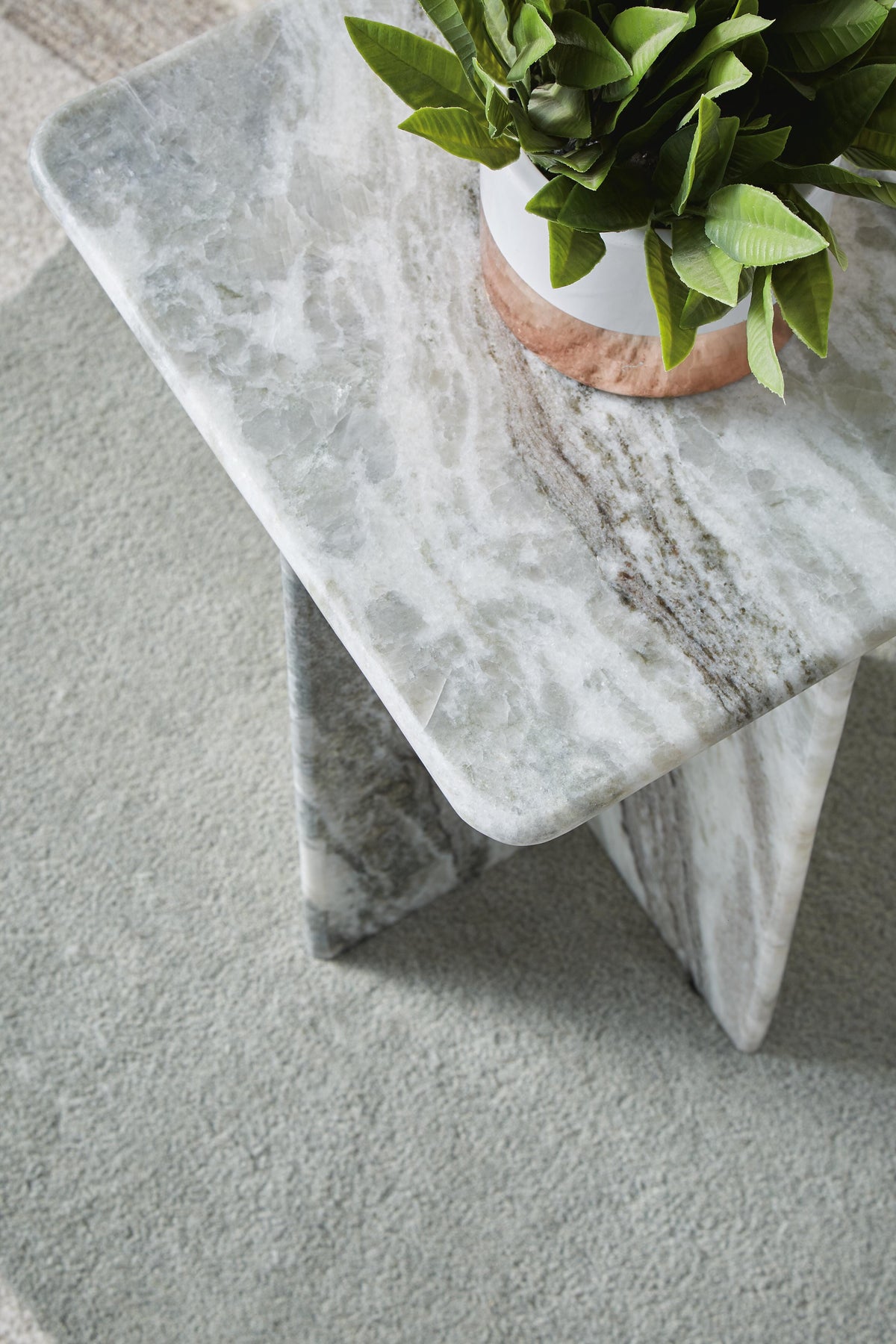 Keithwell Accent Table in Gray, detail view