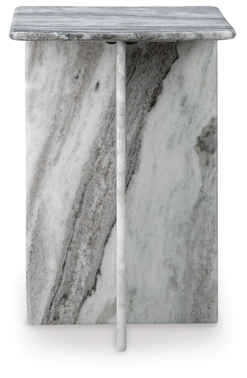 Keithwell Accent Table in Gray, front view