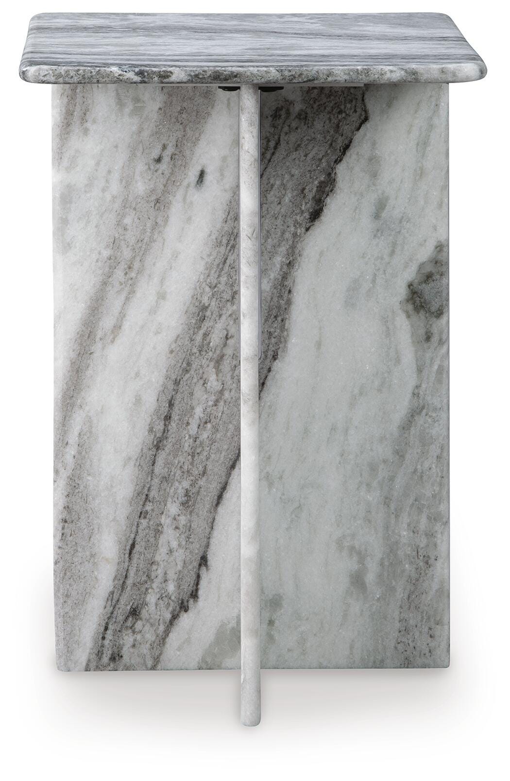 Keithwell Accent Table in Gray, front view