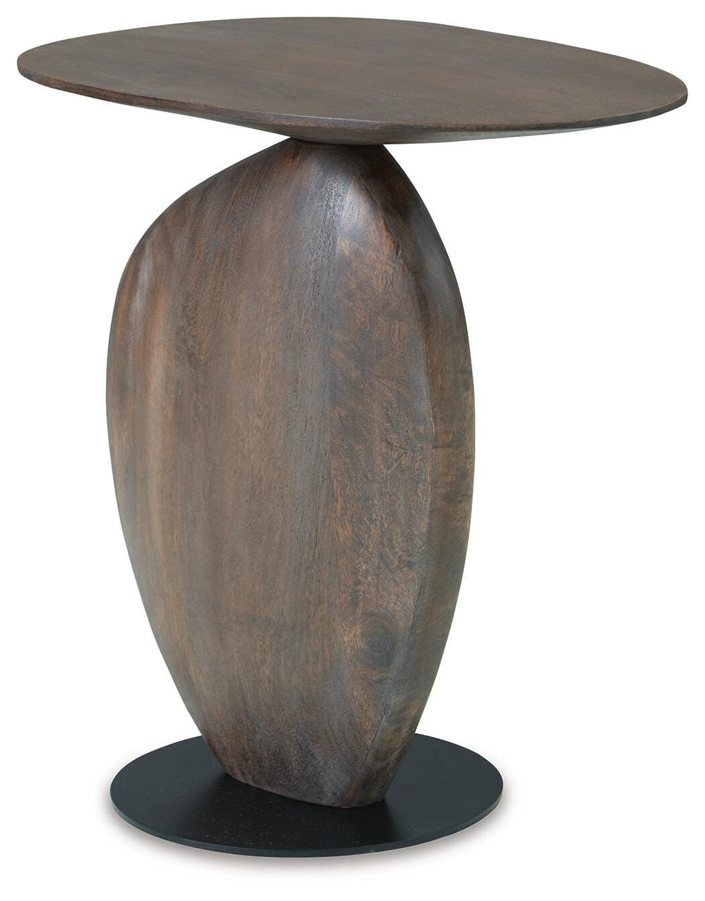 Cormmet Accent Table in Brown/Black, angle view