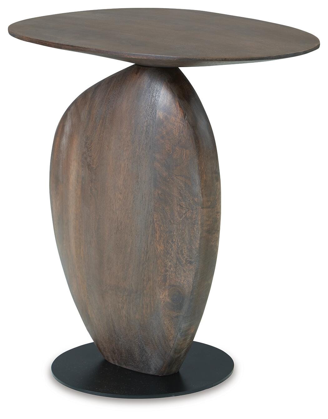Cormmet Accent Table in Brown/Black, angle view