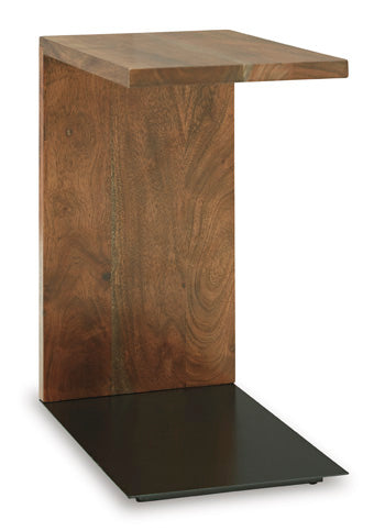 Wimshaw Accent Table in Brown/Black, angle view