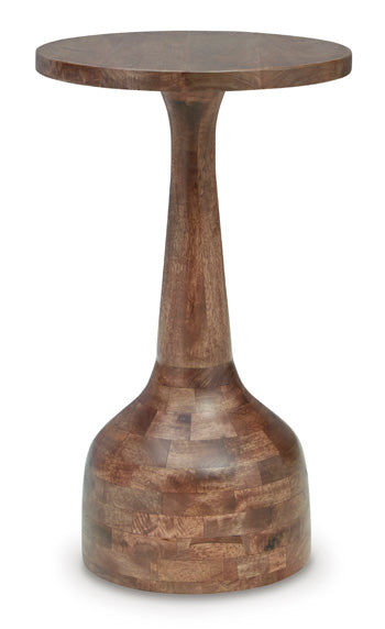 Joville Accent Table in Medium Brown