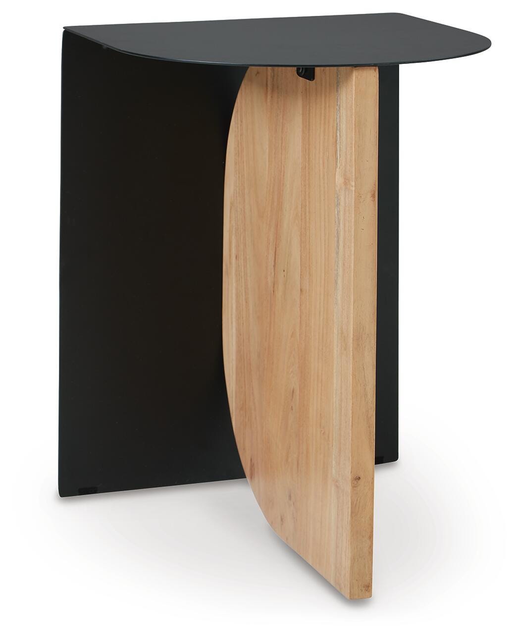 Ladgate Accent Table in Black/Natural, angle view