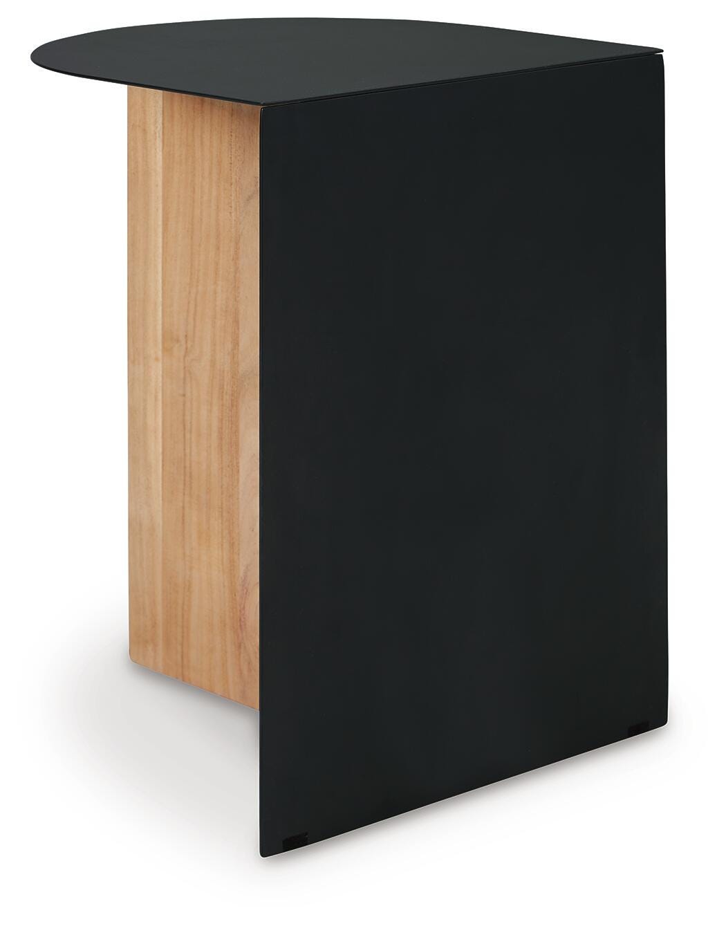 Ladgate Accent Table in Black/Natural, back view