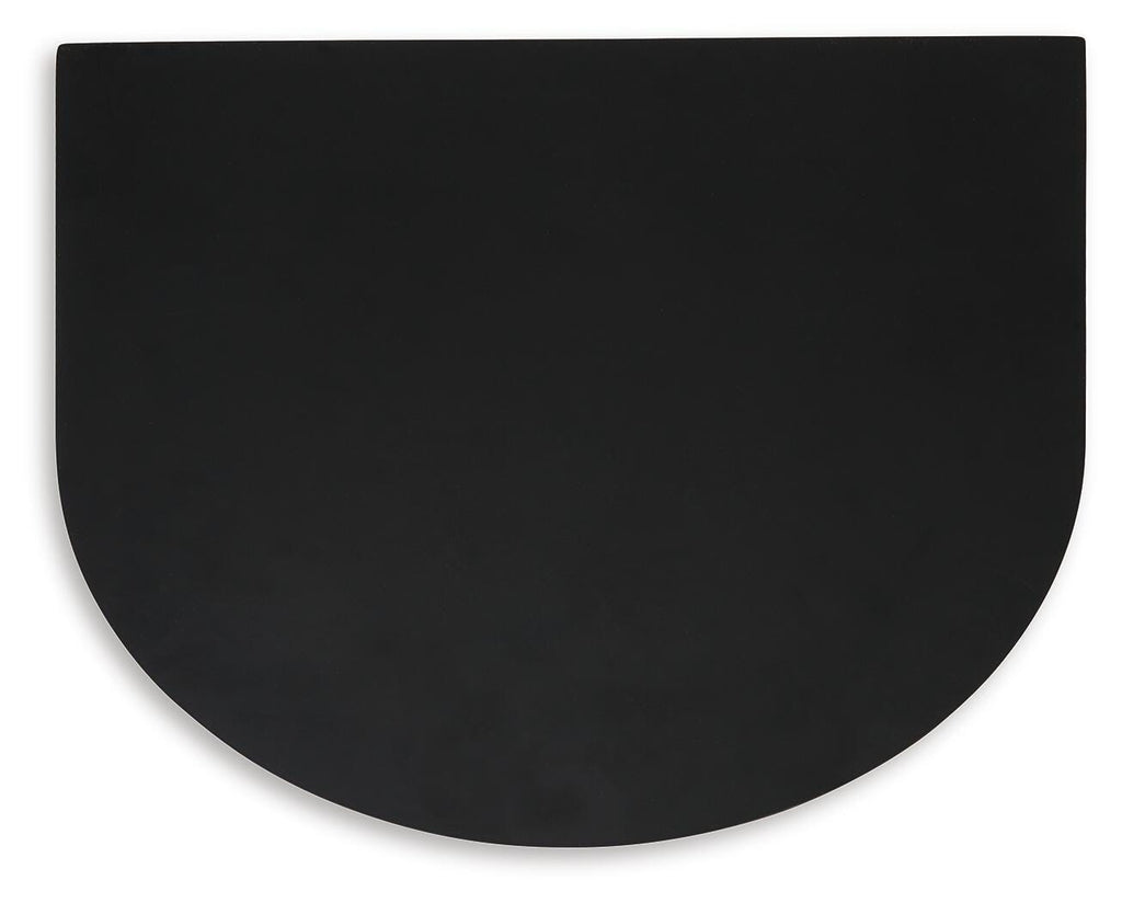 Ladgate Accent Table in Black/Natural, top view