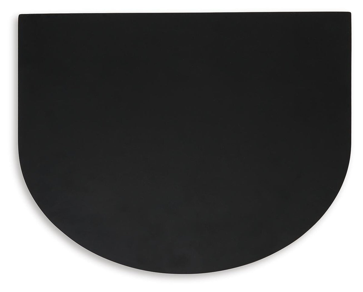 Ladgate Accent Table in Black/Natural, top view