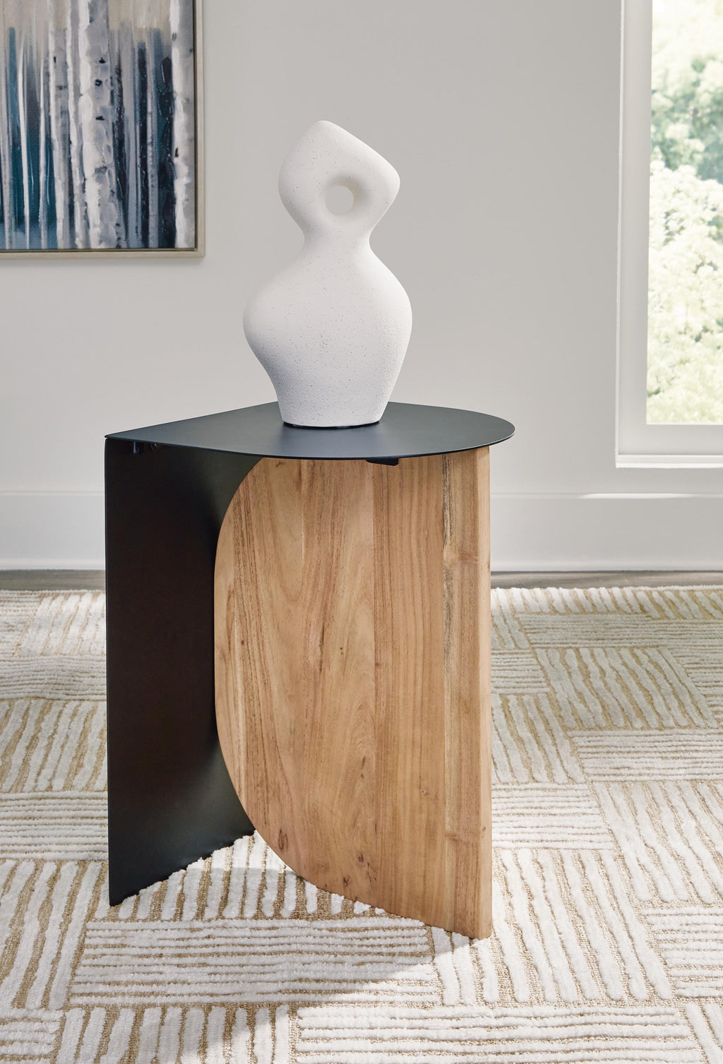Ladgate Accent Table in Black/Natural, alternate view 3