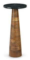 Quinndon Accent Table in Brown/Black