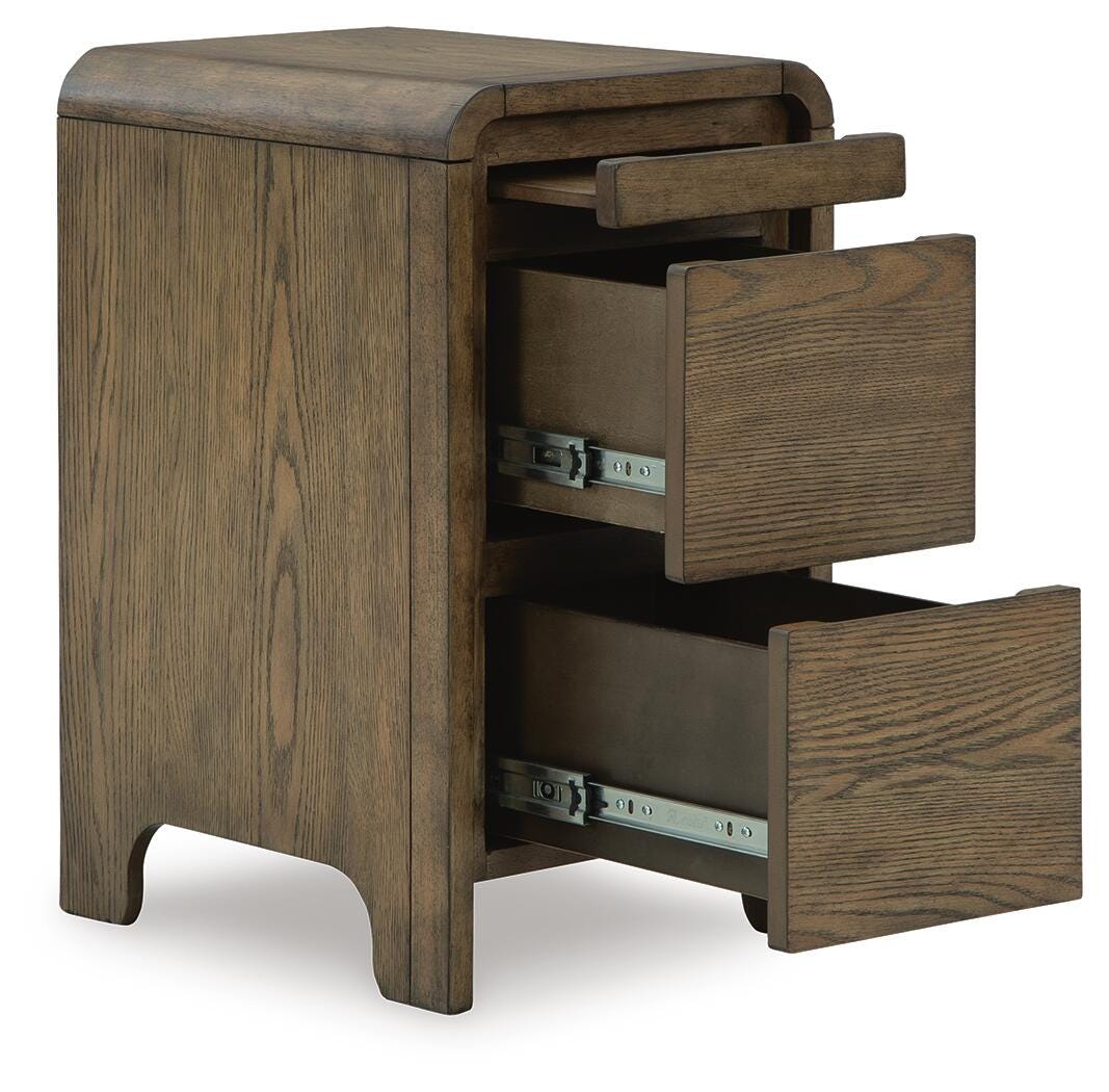Jensworth Accent Table in Brown, open view