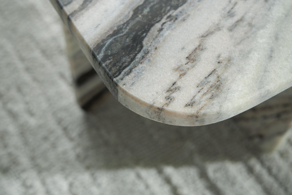 Baretton Accent Coffee Table in Black/White/Taupe, detail view