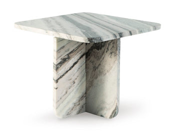 Baretton Accent Coffee Table in Black/White/Taupe, angle view