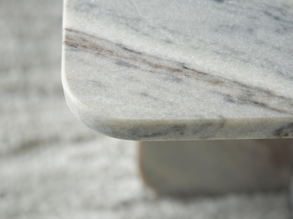 Baretton Accent Coffee Table in Black/White/Taupe, detail view